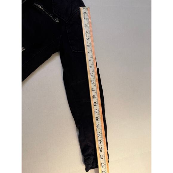 Polo Ralph Lauren Women's XS Black Quilted Cotton Moto Zip Up Jacket - Picture 7 of 9